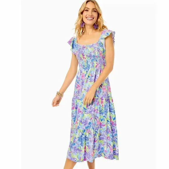 Lilly Pulitzer Dresses Lilly Pulitzer Jilly Smocked Midi Dress